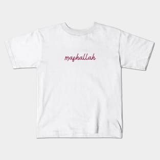 mashallah - maroon red Kids T-Shirt